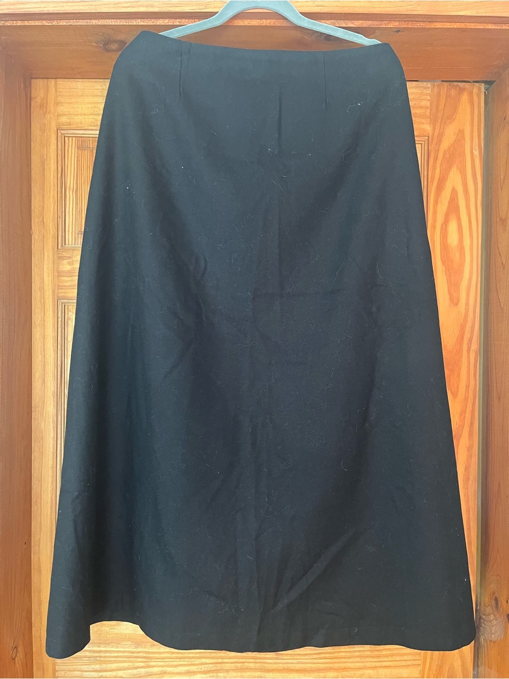 Chadwick Wool Lined Classic Black A-Line Women's Maxi Skirt